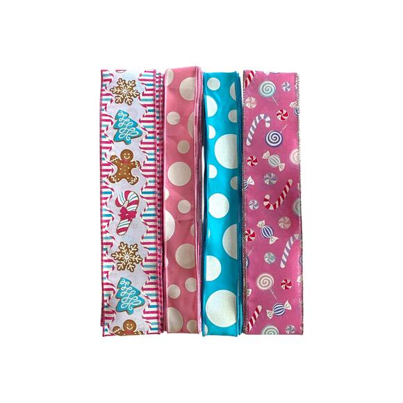 DIY Gingerbread Christmas Wreath Making Kit, Candy Sweets Sign Ribbon Bundle Set - Picture 3 of 4